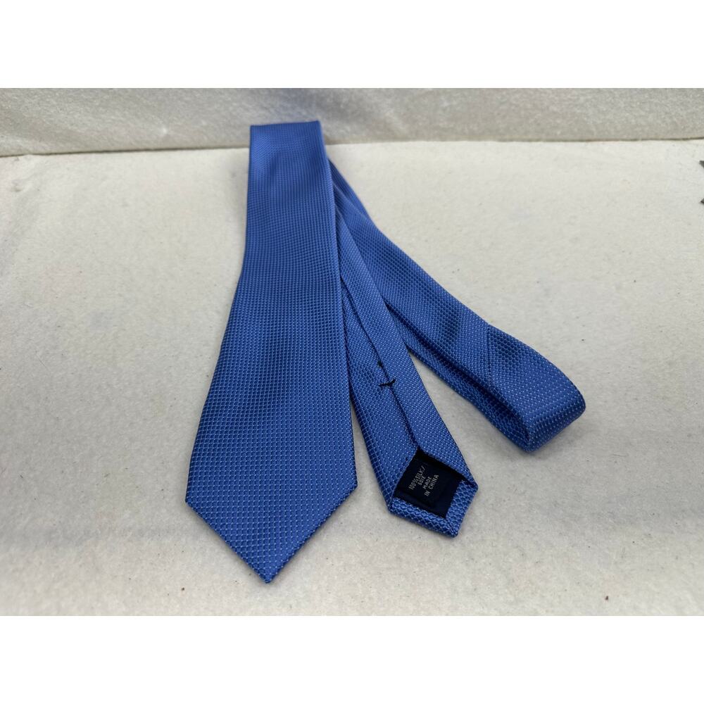 Ted Baker Royal Blue 100% Silk Necktie w/ Geometric Pattern
